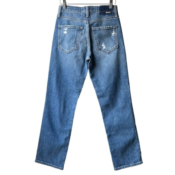 MOTHER Superior Blue The Tomcat Playing With Scissors Ankle Straight Jeans Sz 24 - Picture 8 of 16